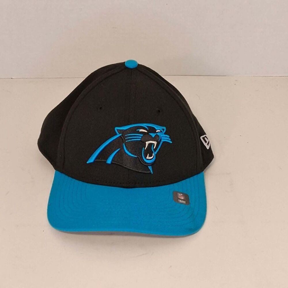 New era Carolina Panthers hat small medium black blue NFL 39thirty cap